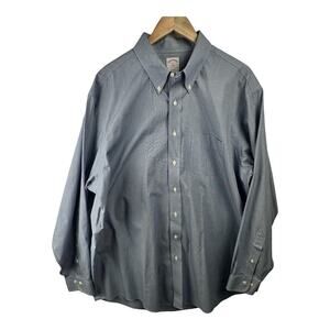 Brooks Brother Long Sleeve Dress Shirt Sz 18 Non Iron Regular Fit Office Siren